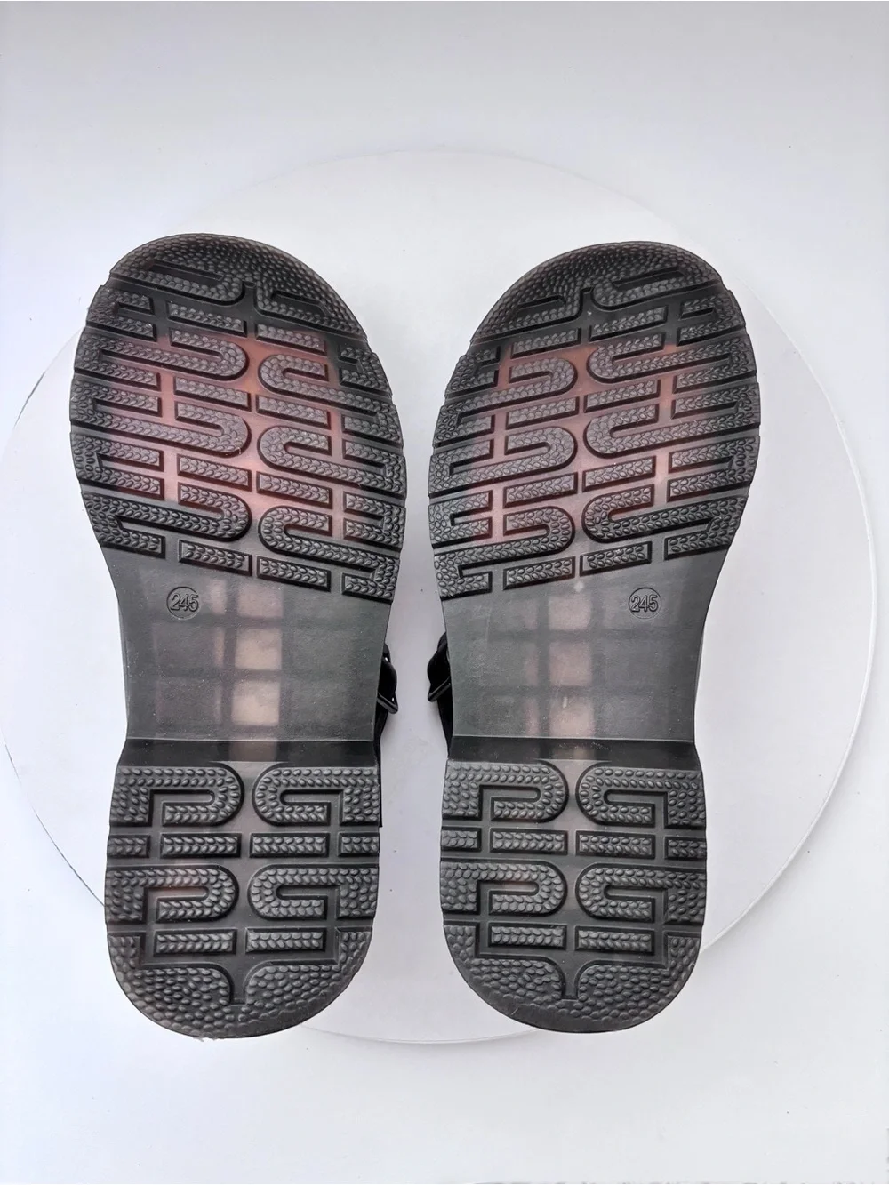 Black Platform Mary Jane Shoes Womens 8 EU 39 Chunky Lug Sole Buckle Strap